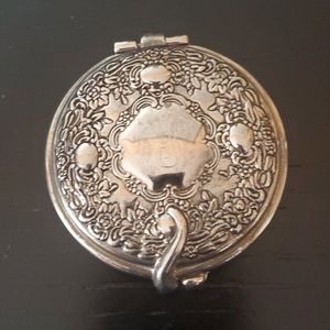 Antique Vintage Sterling double mirror compact